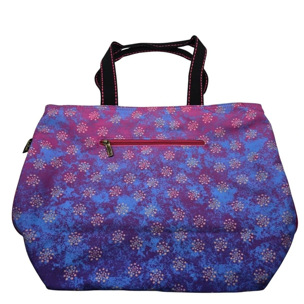 Laurel Burch Sun'N'Sand Alijah Elephant Large Tote 19x15x6 Multicolor Floral